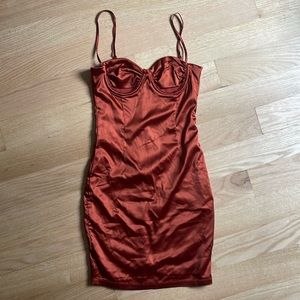 Fashion Nova rust mini dress